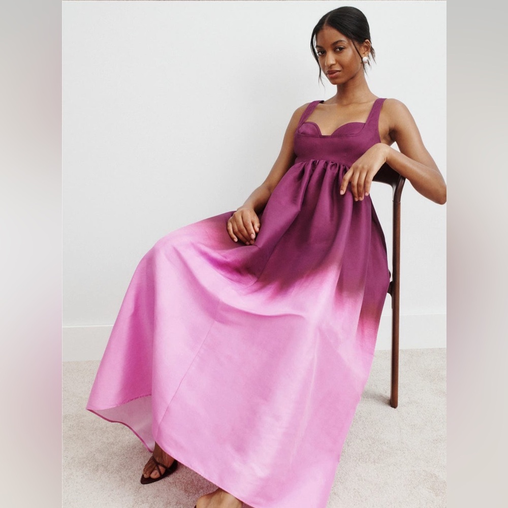 Acler Pink and Purple Redin Maxi Dress
